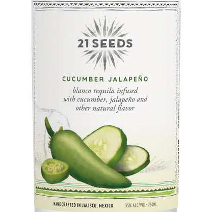 21 Seeds Cucumber Jalapeno Infused Blanco Tequila Flavored Tequila 70 - 750ML