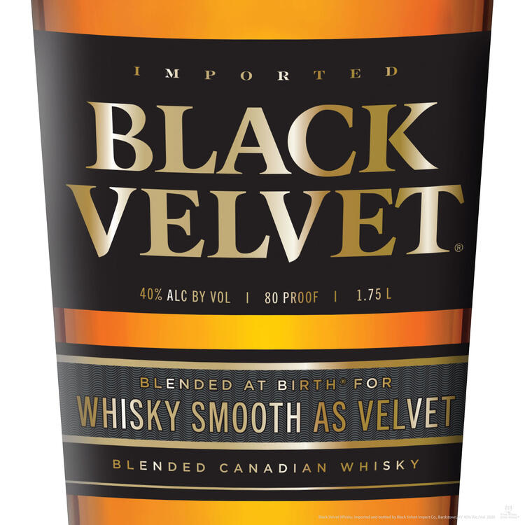 Black Velvet Canadian Whisky 3 Yr 80 - 1.75L - Front Label