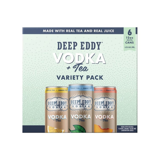 Deep Eddy Seltzer Flavored Vodka Combo 8 Each Peach, Sweet, Lemon Tea - 355ML