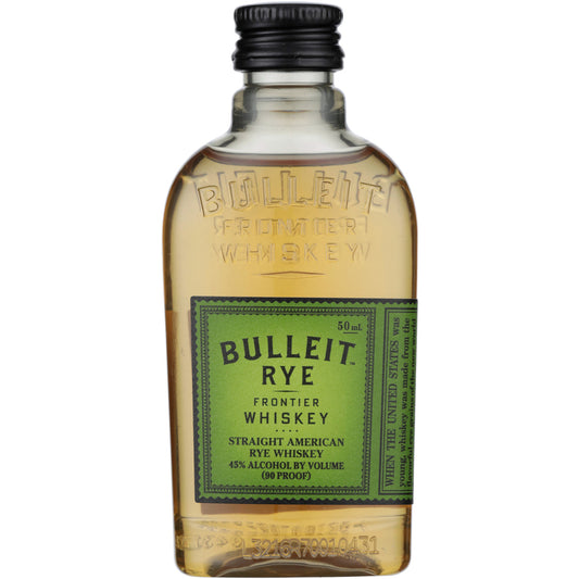 Bulleit Straight Rye Whiskey 95 Frontier Whiskey 90 - 50ML - Front
