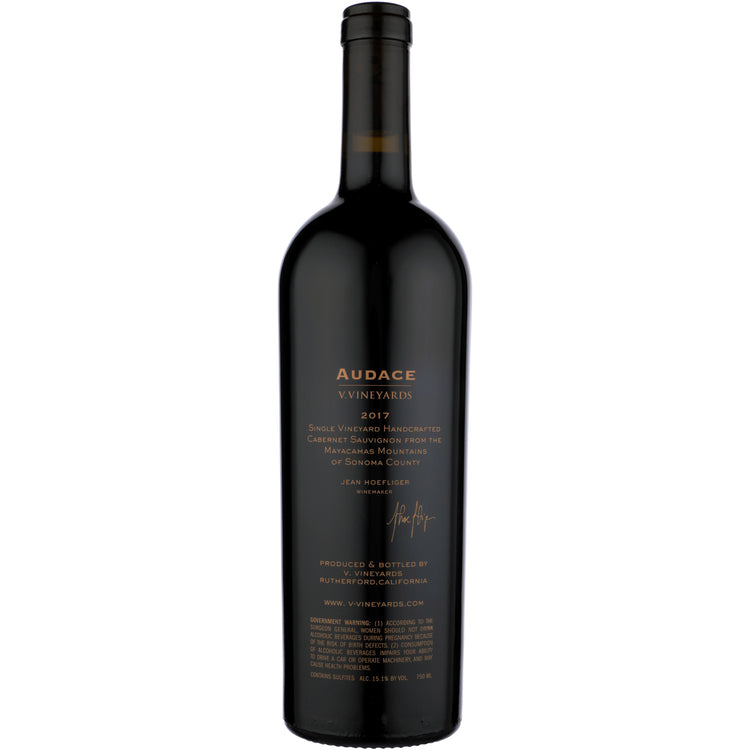 V. Vineyards Cabernet Sauvignon Audace Ruby Vineyard Sonoma County 201 - 750ML - Back