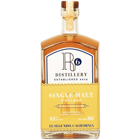 R6 Distillery Single Malt Whiskey 86 - 750ML - Front