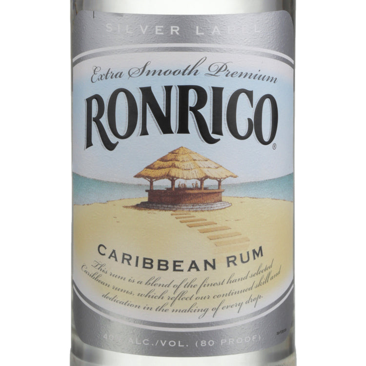 Ronrico Light Rum Silver Label 80 - 1.0L - Front Label