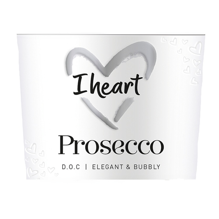 I Heart Wines Prosecco Extra Dry Elegant & Bubbly - 750ML - Front Label