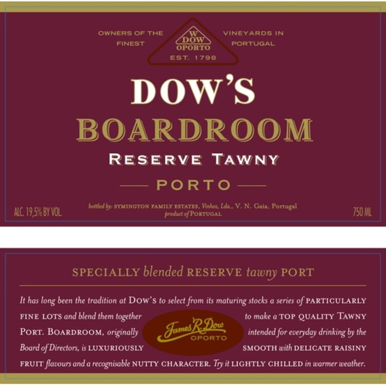 Dow's Porto Boardroom - 750ML - Front Label