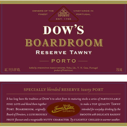 Dow's Porto Boardroom - 750ML - Front Label