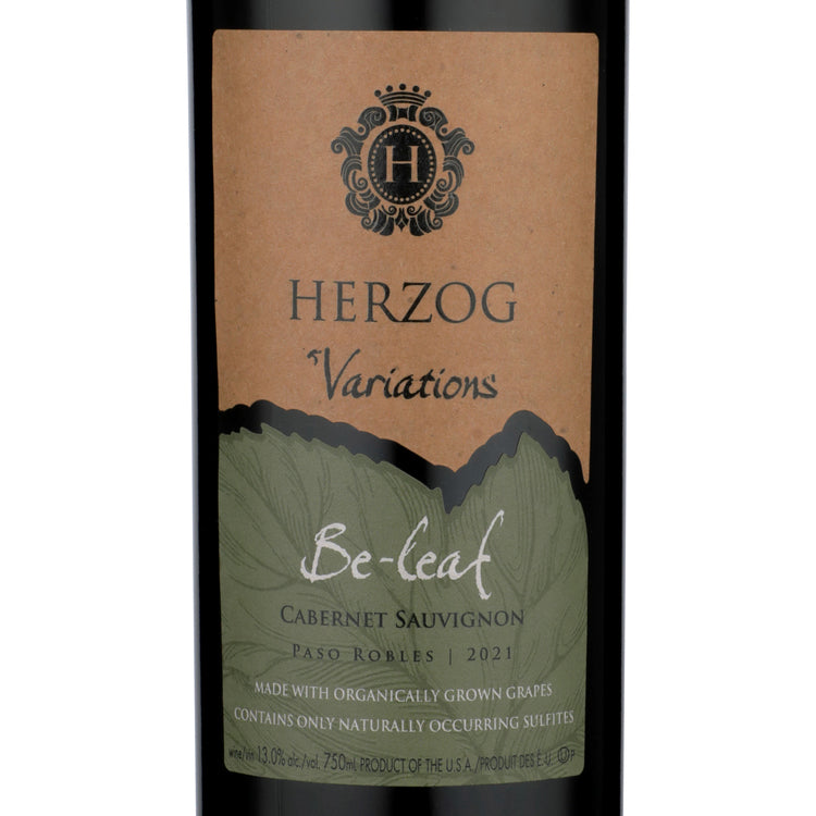 Herzog Cabernet Sauvignon Variations Be-Leaf Paso Robles - 750ML - Front Label