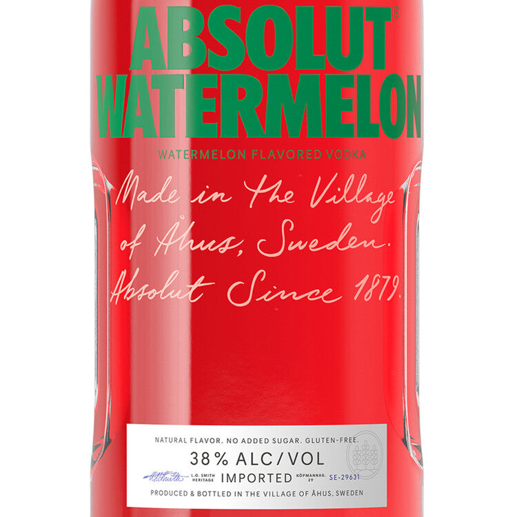 Absolut Watermelon Flavored Vodka 76 - 1.75L - Front Label
