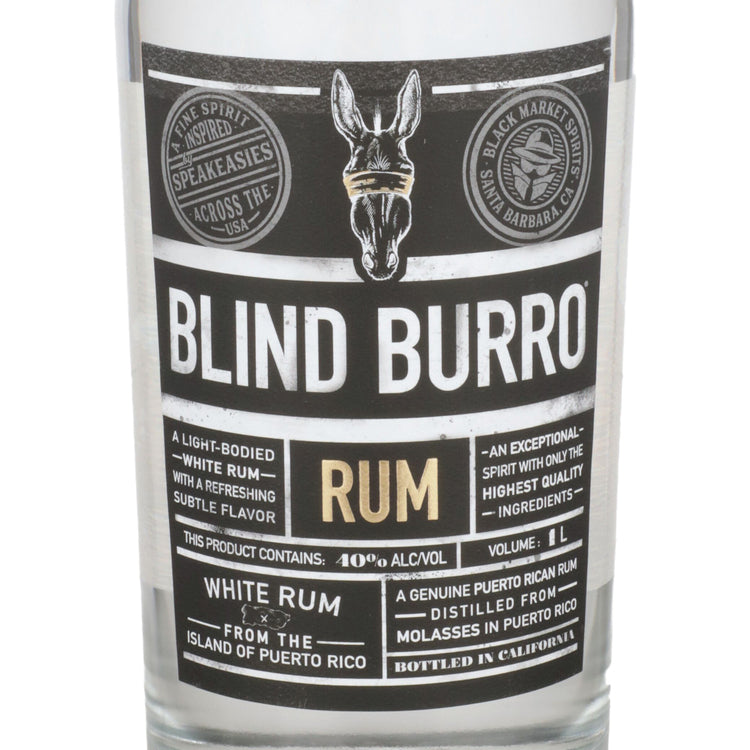 Blind Burro Light Rum 80 - 1.0L - Front Label