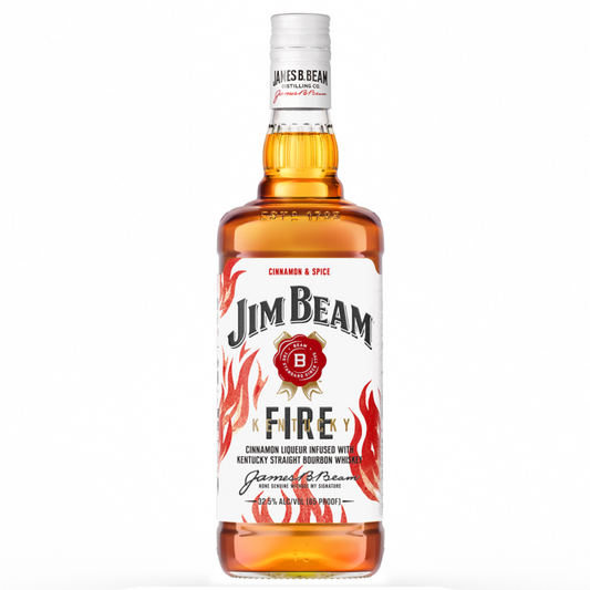Jim Beam Cinnamon Flavored Whiskey Kentucky Fire 65 - 1.0L - Front
