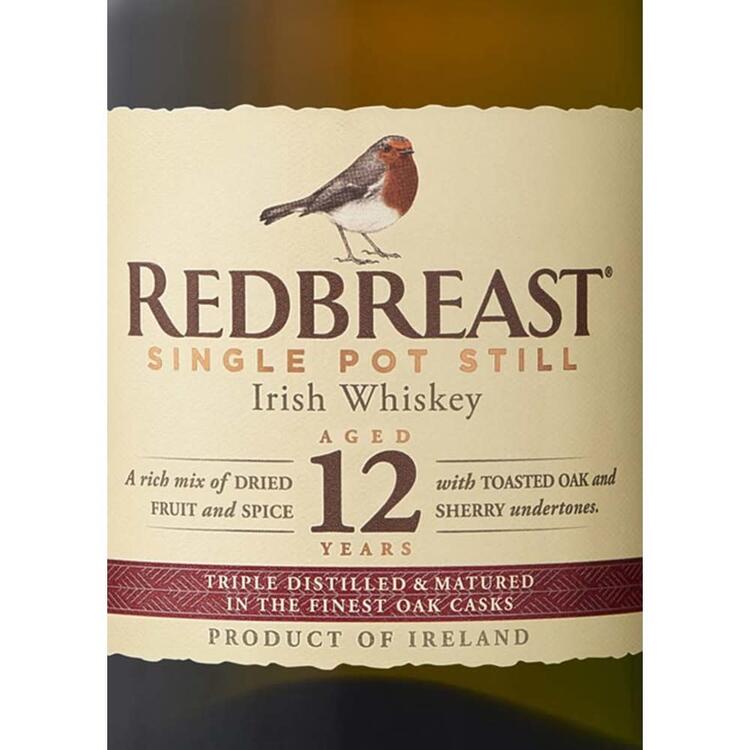 Redbreast Single Pot Still Irish Whiskey 12 Yr 80 - 750ML - Front Label