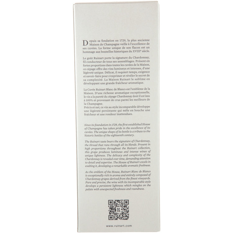 Ruinart Champagne Brut Blanc De Blancs - 375ML - Back