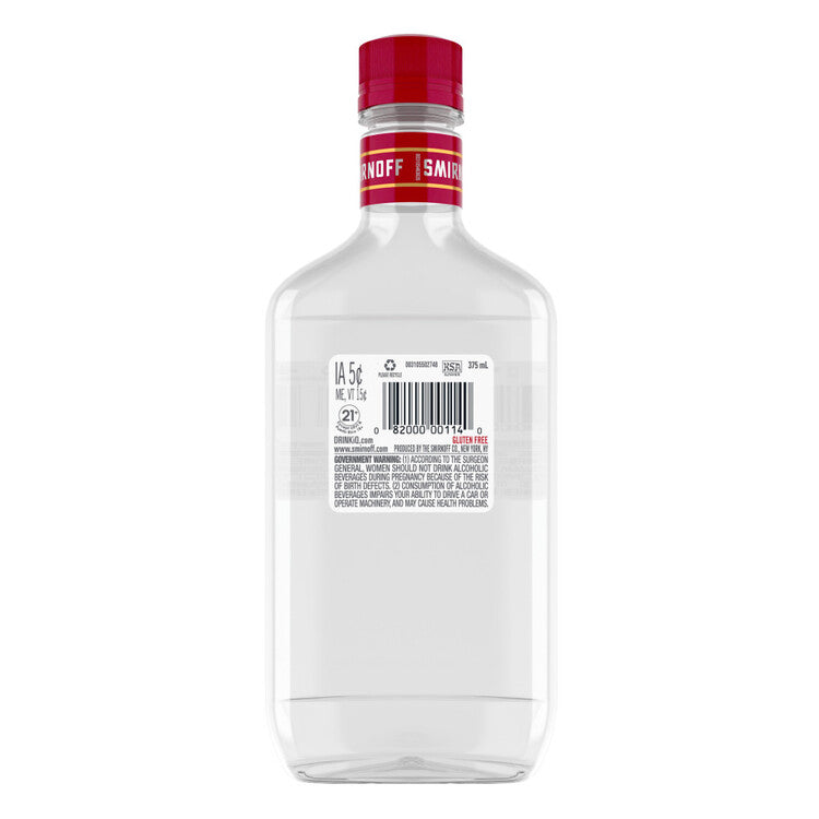 Smirnoff Vodka Raspberry Flavored 60 Flask - 375ML
