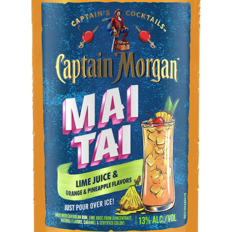 Captain Morgan Mai Tai Cocktail 26 - 1.75L - Front Label