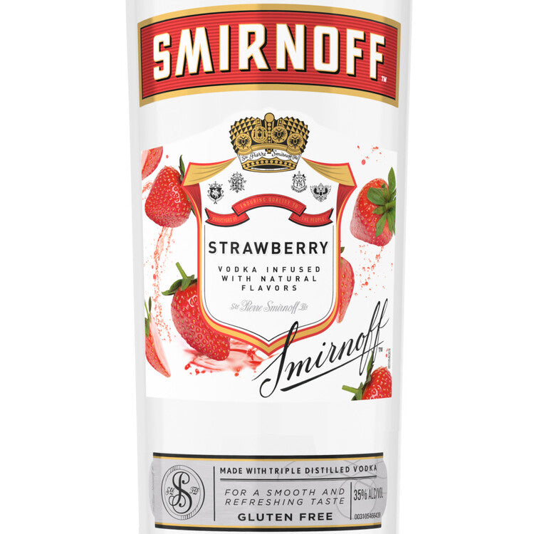 Smirnoff Vodka Strawberry Flavored 60 - 1.0L - Front Label
