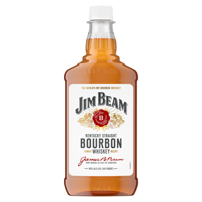Jim Beam Straight Bourbon White Label 4 Yr 80 - 375ML - Front