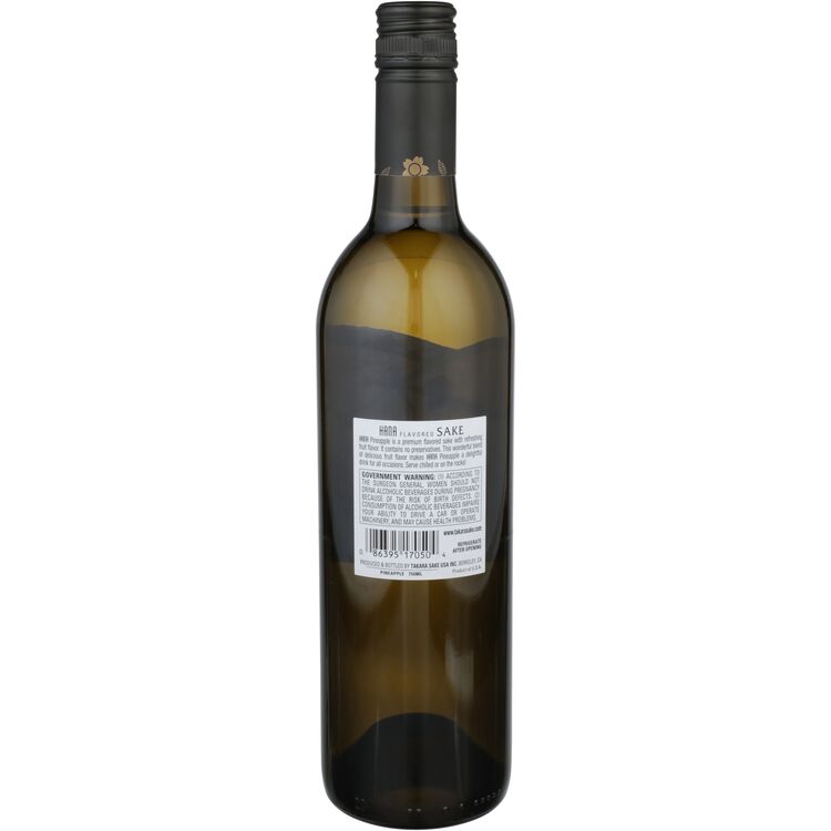 Hana Pineapple Flavored Sake - 750ML - Back