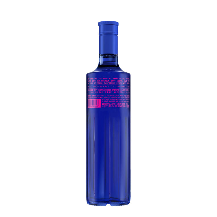 Skyy Raspberry Flavored Vodka Infusions 70 - 750ML - Back