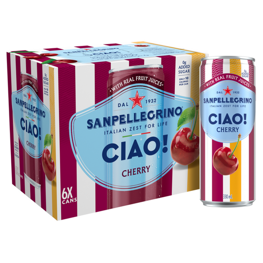San Pellegrino Ciao! Cherry Soft Drink Beverage - 330ML - Front
