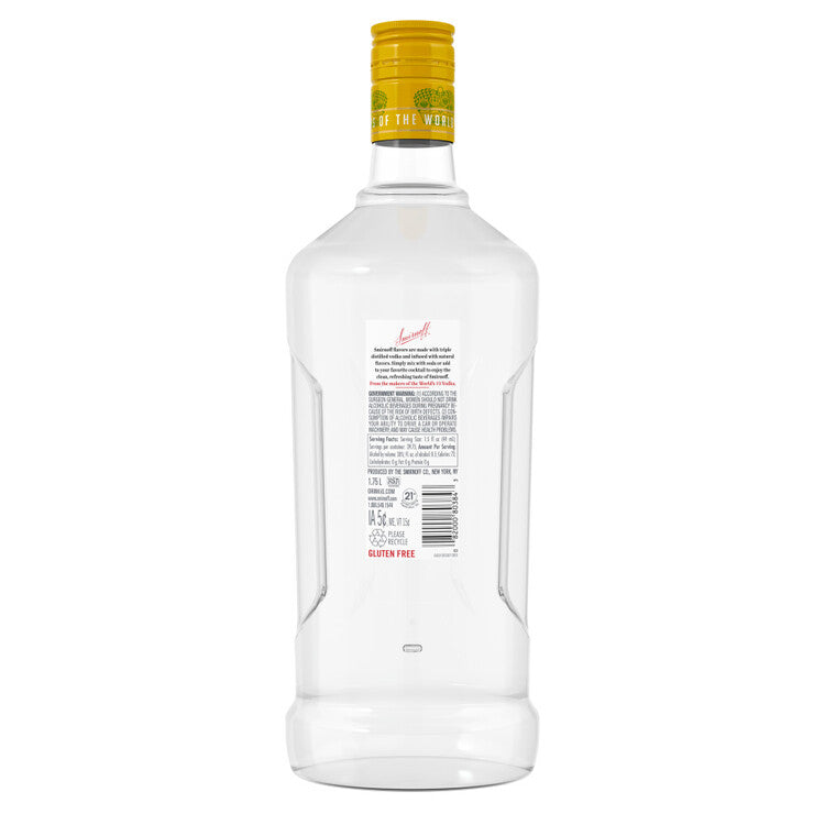 Smirnoff Vodka Citrus Flavored 60 - 1.75L - Back