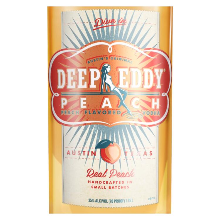 Deep Eddy Peach Flavored Vodka 70 - 1.75L - Front Label