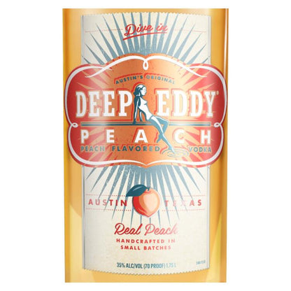 Deep Eddy Peach Flavored Vodka 70 - 1.75L - Front Label