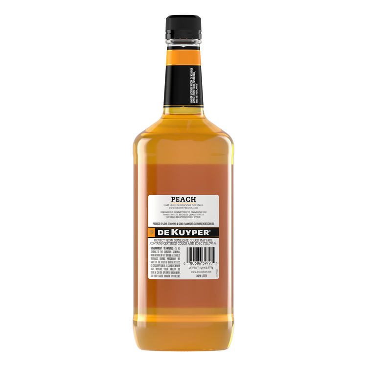 Dekuyper Sour Peach Schnapps Pucker 30 - 1.0L - Back