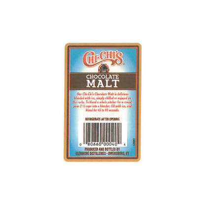 Chi Chi's Chocolate Malt Cocktail 25 - 1.75L - Back Label