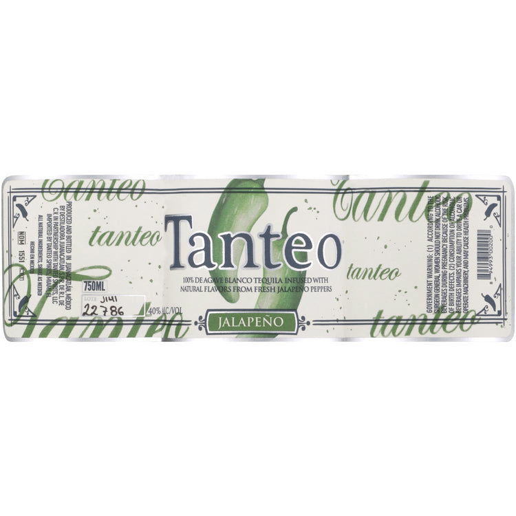 Tanteo Tequila Blanco Jalapeno 80 - 750ML - Front Label