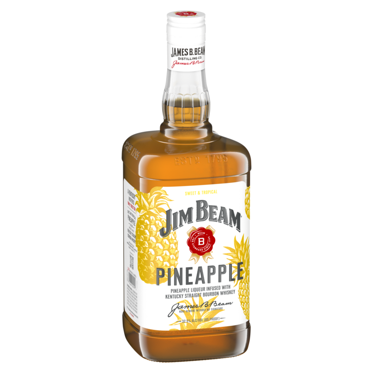 Jim Beam Pineapple Liqueur Infused With Bourbon Flavored Whiskey 65 - 1.75L - Front Label