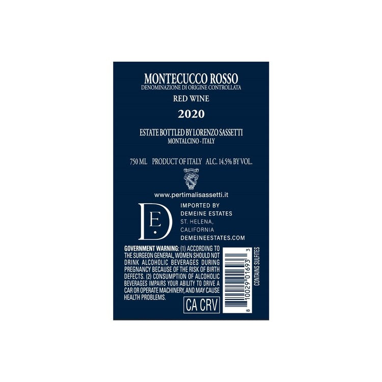 Sassetti Livio-Pertimali Montecucco Rosso La Querciolina 2020 - 750ML