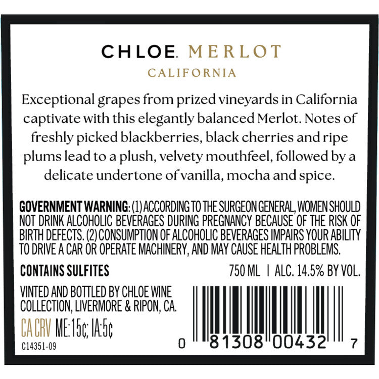 Chloe Merlot San Lucas - 750ML