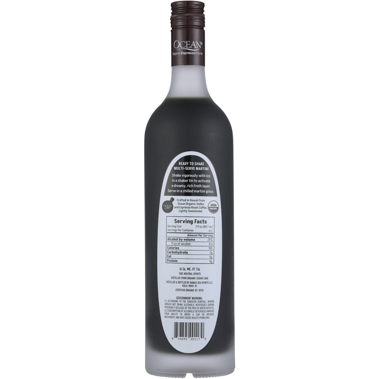 Ocean Espresso Martini Flavored Vodka 40 - 1.0L - Back