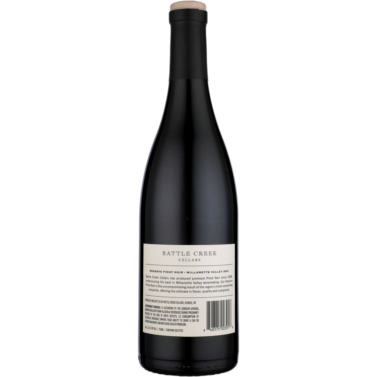 Battle Creek Cellars Pinot Noir Reserve Willamette Valley 2021 - 750ML
