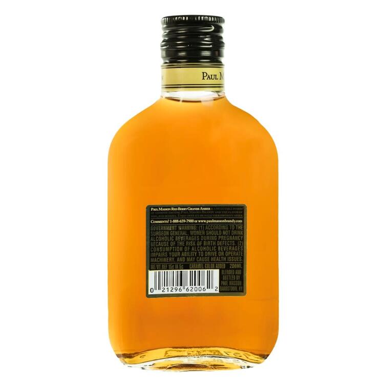 Paul Masson Red Berry Flavored Brandy Grande Amber 54 - 200ML - Back