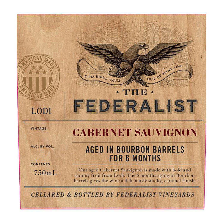 The Federalist Cabernet Sauvignon Aged In Bourbon Barrels For 6 Months - 750ML - Front Label