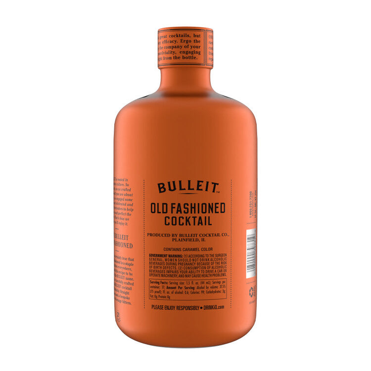 Bulleit Old Fashioned Cocktail 75 - 750ML - Back