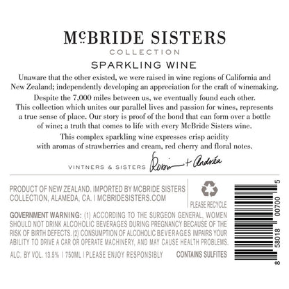 Mcbride Sisters Collection Brut Rose Hawkes Bay - 750ML - Back Label