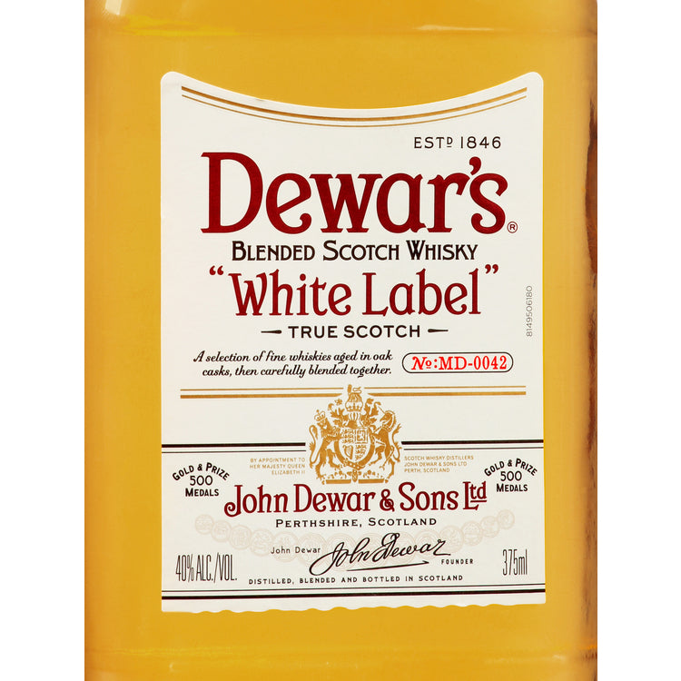 Dewar's Blended Scotch White Label 80 - 375ML - Front Label