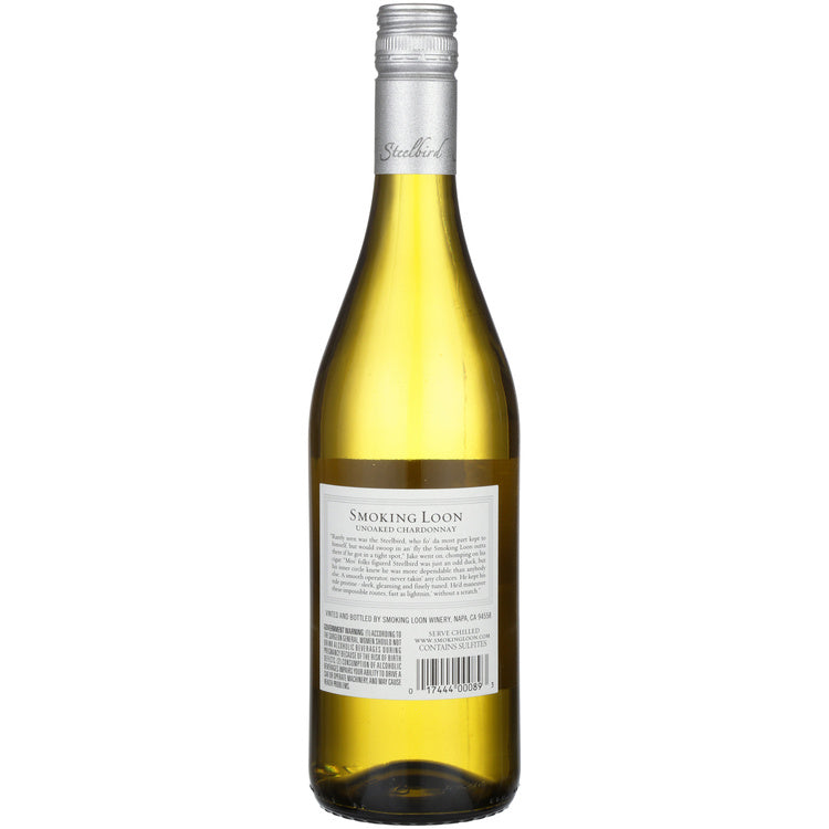 Smoking Loon Chardonnay Unoaked Steelbird California - 750ML - Back