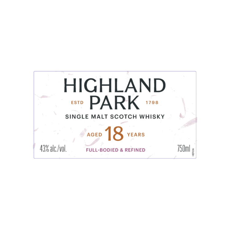 Highland Park Single Malt Scotch 18 Yr 86 - 750ML - Front Label