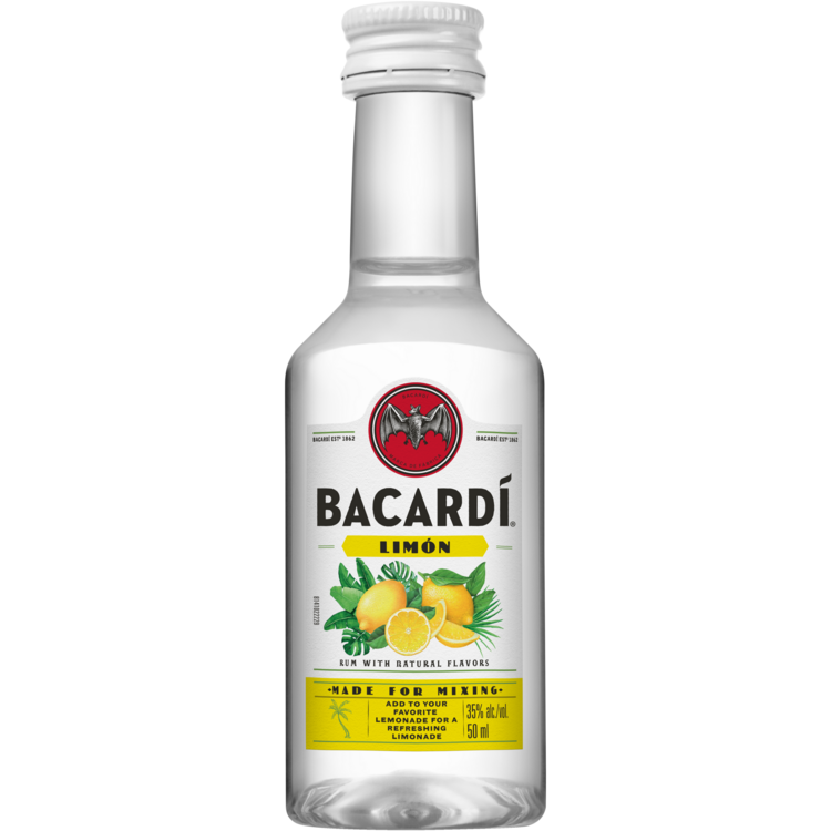 Bacardi Citrus Flavored Rum Limon 70 - 50ML - Front