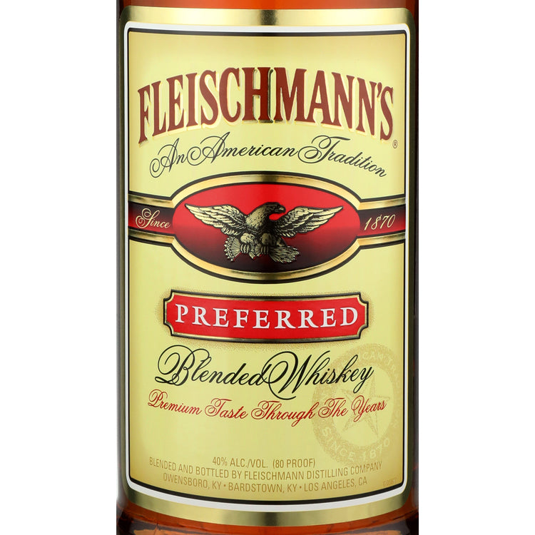 Fleischmann's Blended American Whiskey Preferred 80 - 1.0L - Front Label