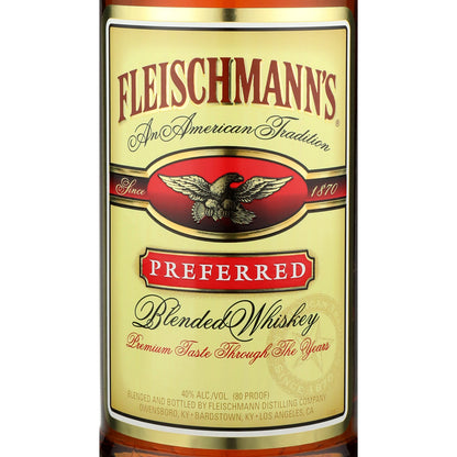Fleischmann's Blended American Whiskey Preferred 80 - 1.0L - Front Label
