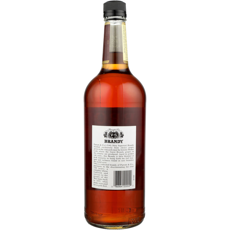 Parrott Brandy Vs 80 - 1.0L - Back