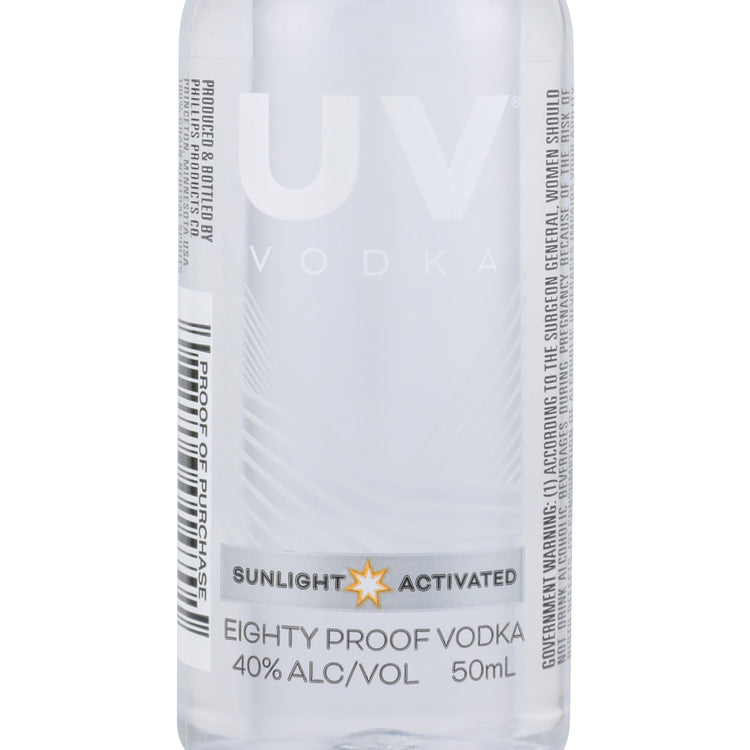Uv Vodka 80 - 50ML - Front Label