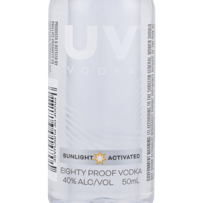 Uv Vodka 80 - 50ML - Front Label