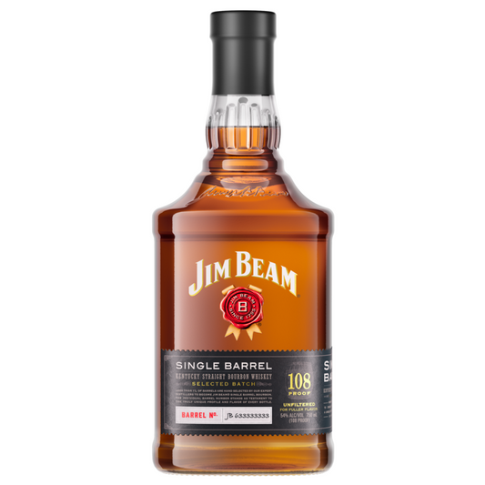 Jim Beam Straight Bourbon Single Barrel Selected Batch 108 - 750ML - Front