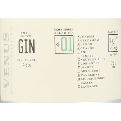 Venus Spirits Small Batch Gin Blend #1 92 - 750ML