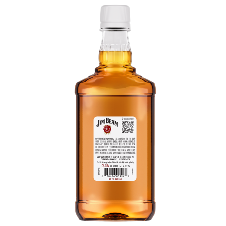 Jim Beam Pineapple Liqueur Infused With Bourbon Flavored Whiskey 65 - 375ML - Back